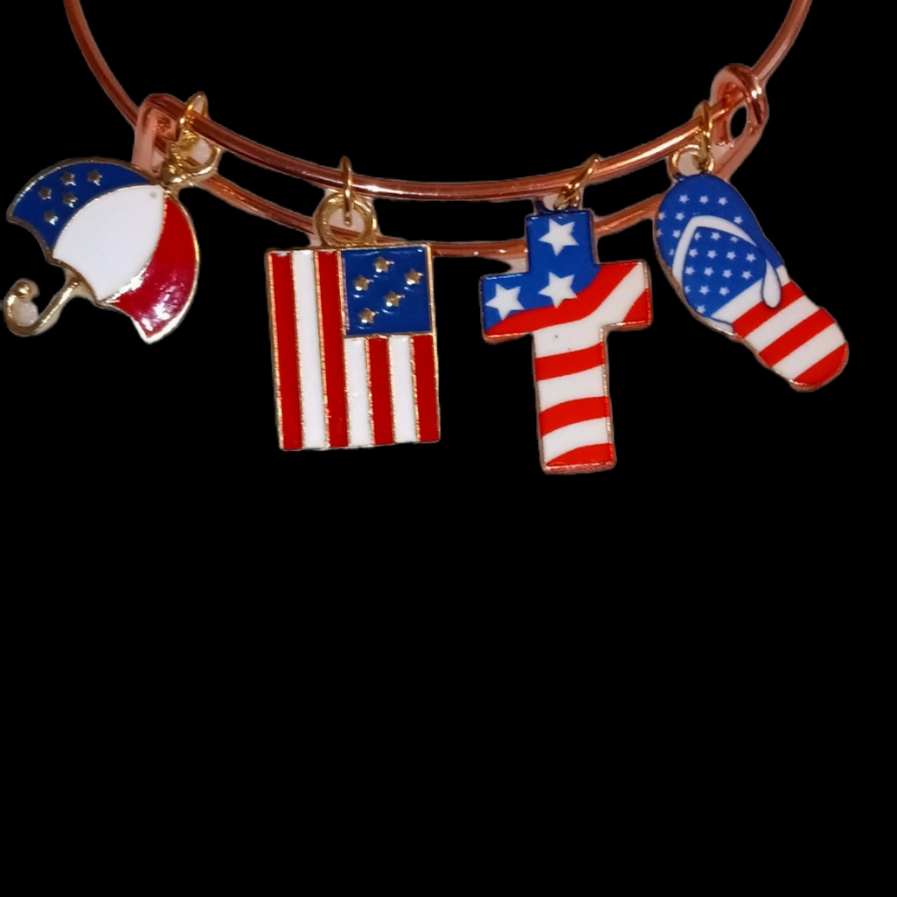 Rose gold charm bracelet